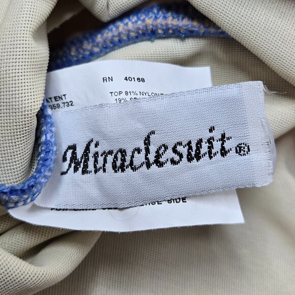 Miraclesuit T Back Swim Top Women's Lightly Padded Cup Crossing Chest Resort 12D - Picture 5 of 6